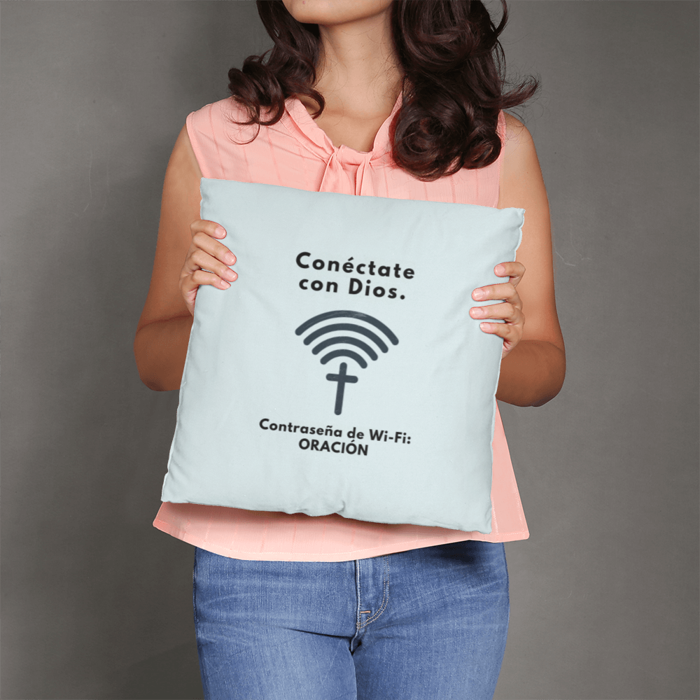 Soft double-sided throw pillow for prayer and reflection space