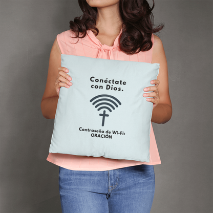 Soft double-sided throw pillow for prayer and reflection space