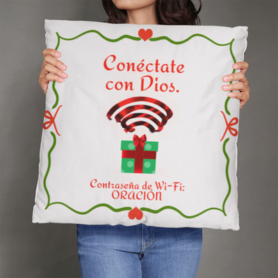 Inspirational Christmas pillow for living room or prayer space