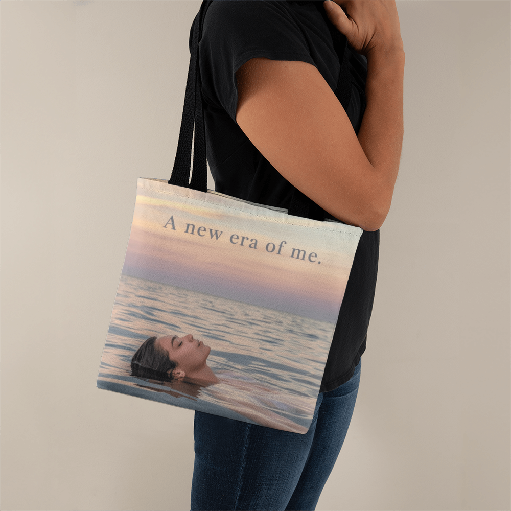 A New Era of Me quote tote bag self love growth classic canvas bag