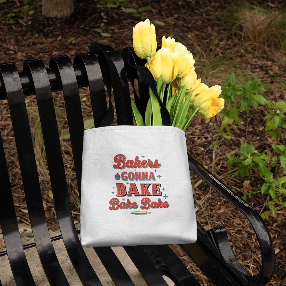 Bakers Gonna Bake Tote Bag | Cute Baking Lover Gift | Baker Gift for Women | Pastry Chef Bag | Bake Lover Kitchen Tote