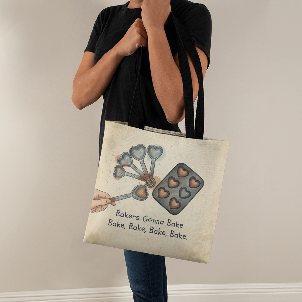 Bakers Gonna Bake Tote Bag – Cute Baking Quote Gift for Bakers, Pastry Lovers & Kitchen Enthusiasts