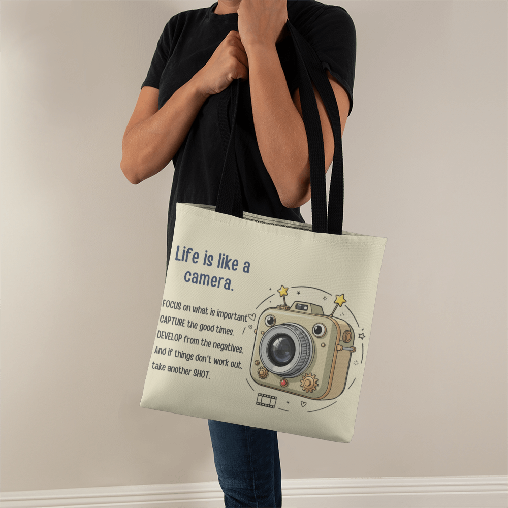 Classic inspirational tote bag for photographers and creatives