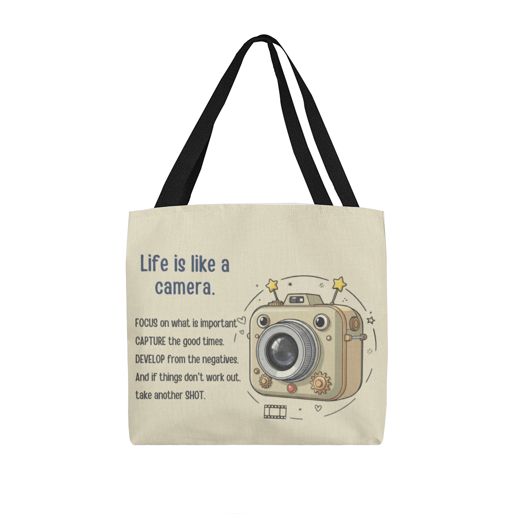 Classic inspirational tote bag for photographers and creatives