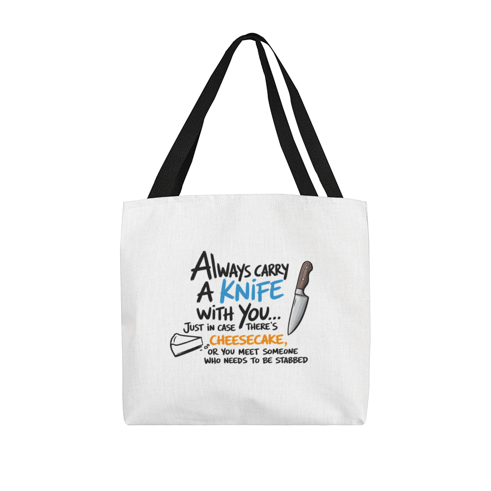 Sarcastic humor tote bag for food lovers