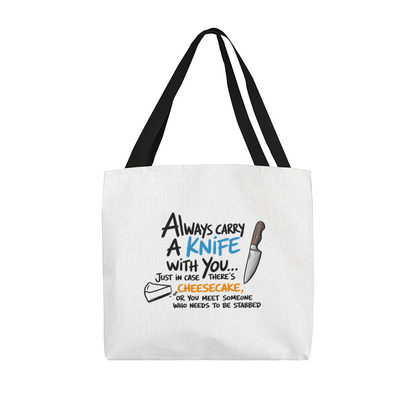 Sarcastic humor tote bag for food lovers