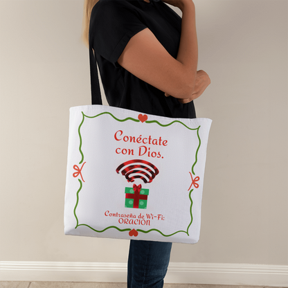 Christian Christmas gift bag with Wi-Fi prayer quote