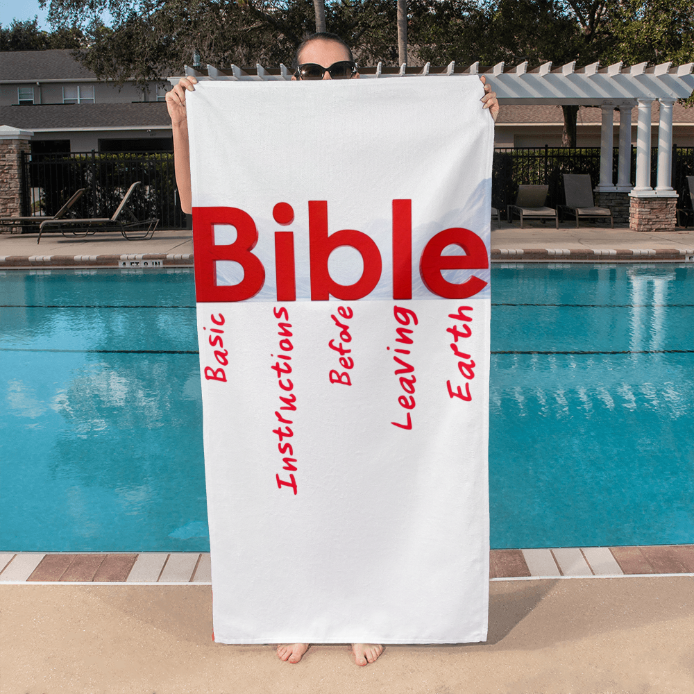 Faith-based towel with motivational Christian message design