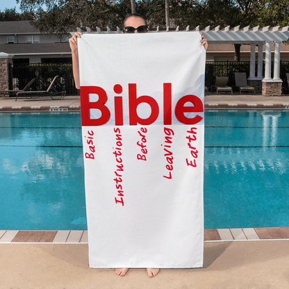 Faith-based towel with motivational Christian message design