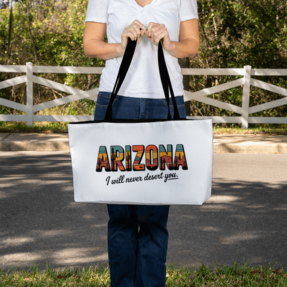 Arizona Weekender Tote Bag | Desert Travel Bag | Southwest Aesthetic Overnight Bag | Large Getaway Tote | Vacation Gift for Her