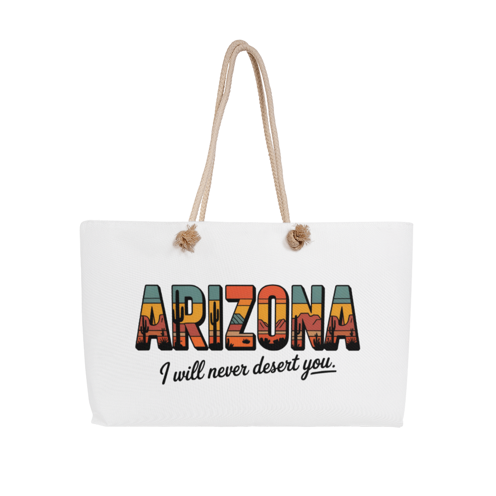Arizona Weekender Tote Bag | Desert Travel Bag | Southwest Aesthetic Overnight Bag | Large Getaway Tote | Vacation Gift for Her