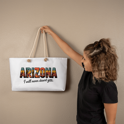 Arizona Weekender Tote Bag | Desert Travel Bag | Southwest Aesthetic Overnight Bag | Large Getaway Tote | Vacation Gift for Her