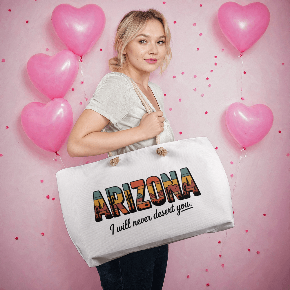 Arizona Weekender Tote Bag | Desert Travel Bag | Southwest Aesthetic Overnight Bag | Large Getaway Tote | Vacation Gift for Her