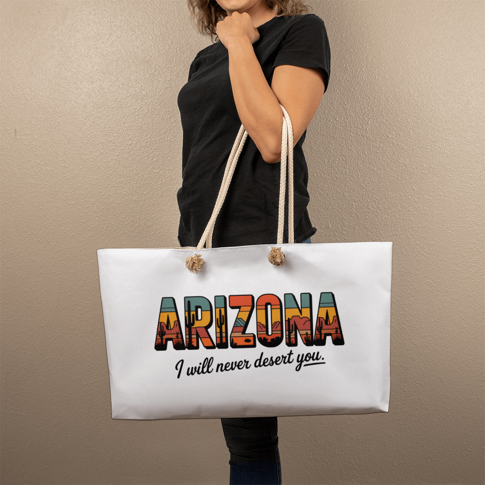 Arizona Weekender Tote Bag | Desert Travel Bag | Southwest Aesthetic Overnight Bag | Large Getaway Tote | Vacation Gift for Her