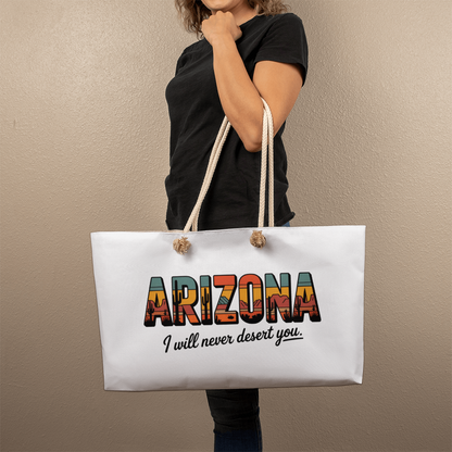 Arizona Weekender Tote Bag | Desert Travel Bag | Southwest Aesthetic Overnight Bag | Large Getaway Tote | Vacation Gift for Her