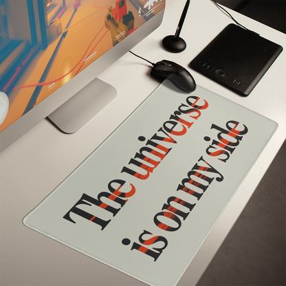 “The Universe Is on My Side” Gaming Mat – Manifest Confidence Every Game