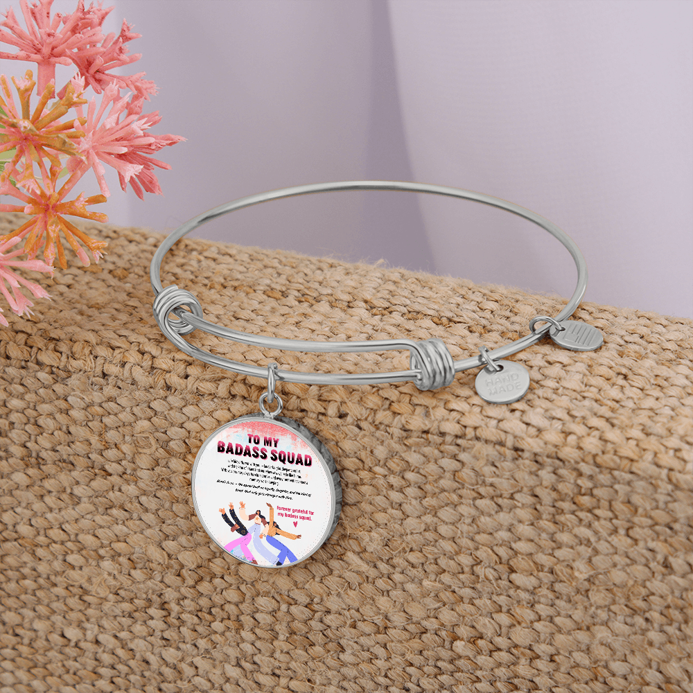 Adjustable bangle bracelet gift for ride-or-die friends
