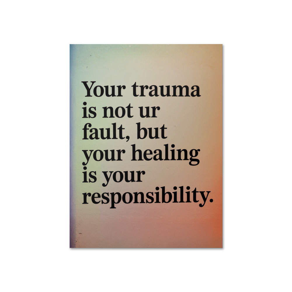 Your Healing Is Your Responsibility: High Gloss Poster (3:4) – Empowerment & Growth Decor