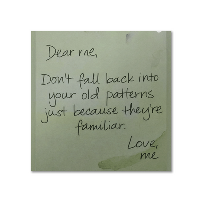 “Dear Me” motivational quote poster with handwritten-style typography