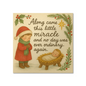 Nativity matte poster featuring baby Jesus and young child