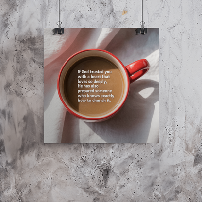 Christian wall art about divine timing and cherished love