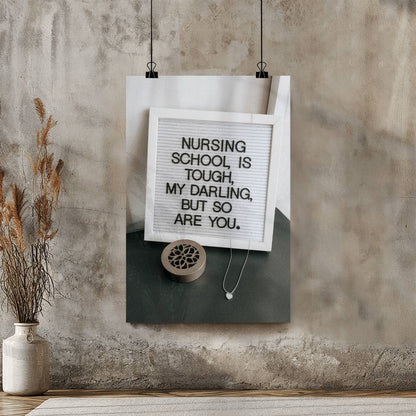 Minimalist wall art for nursing students and healthcare workers