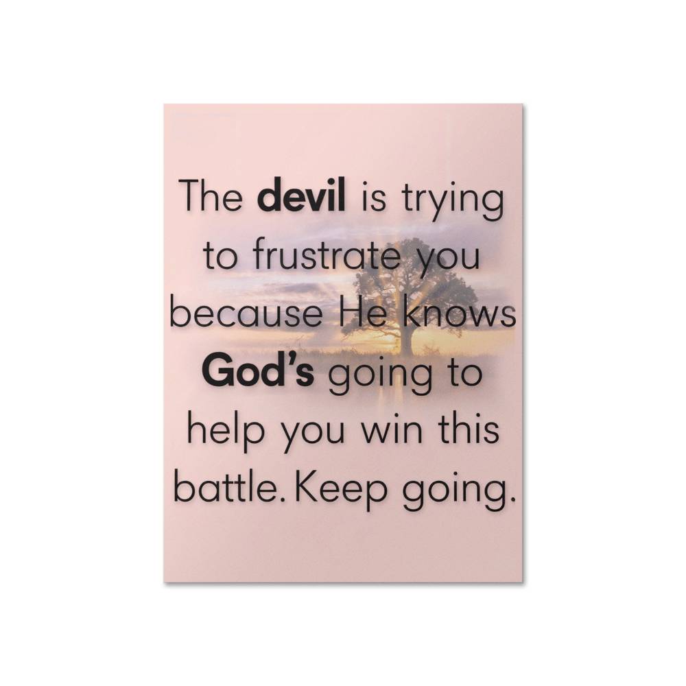 “Keep Going” Christian matte poster with faith quote about perseverance
