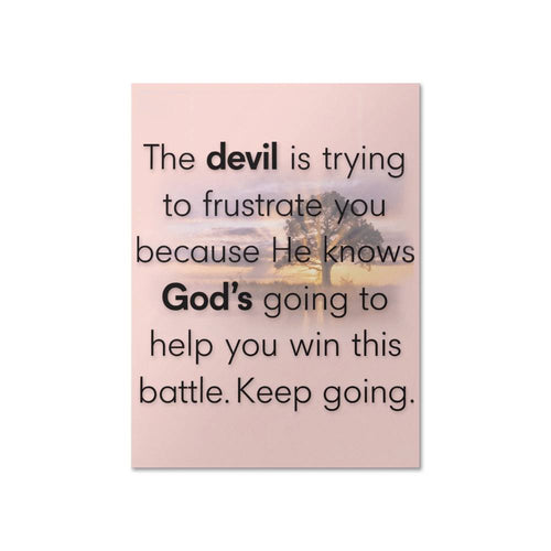 “Keep Going” Christian matte poster with faith quote about perseverance