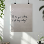 Inspirational Christian wall art with handwritten-style quote