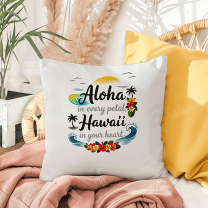 Hawai‘i Aloha Heart Pillow for Women – Island-Inspired Love, Peace & Kindness – Inspirational Indoor/Outdoor Gift
