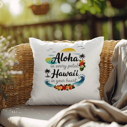 Hawai‘i Aloha Heart Pillow for Women – Island-Inspired Love, Peace & Kindness – Inspirational Indoor/Outdoor Gift