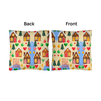 Have a Merry Bright Holiday Pillow with Insert – Festive Christmas Throw Cushion for Cozy Home Decor