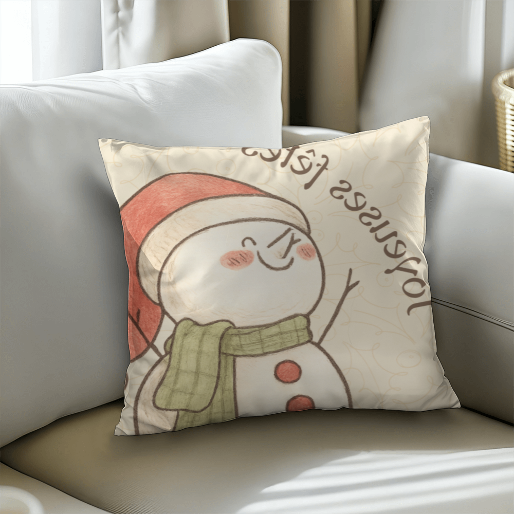 Joyeuses Fêtes: Classic Holiday Pillow Cover – Elegant French Christmas Décor