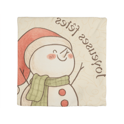 Joyeuses Fêtes: Classic Holiday Pillow Cover – Elegant French Christmas Décor