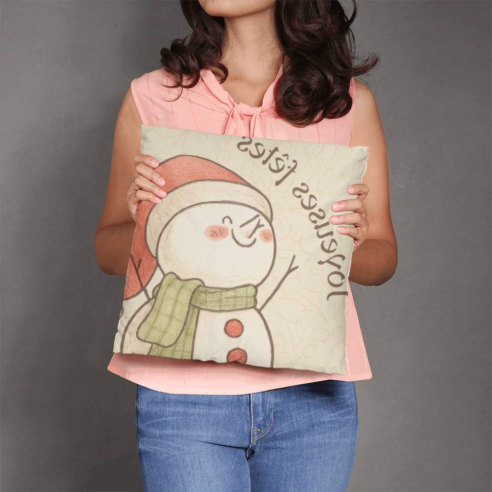 Joyeuses Fêtes: Classic Holiday Pillow Cover – Elegant French Christmas Décor