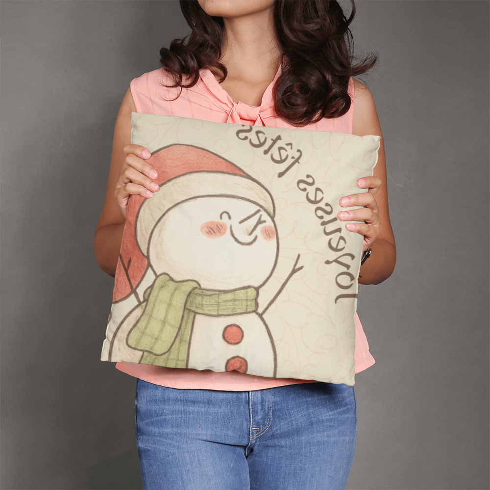 Joyeuses Fêtes: Classic Holiday Pillow Cover – Elegant French Christmas Décor