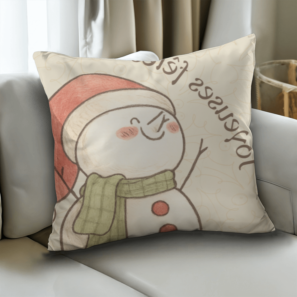 Joyeuses Fêtes: Classic Holiday Pillow Cover – Elegant French Christmas Décor