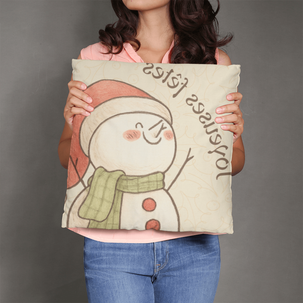 Joyeuses Fêtes: Classic Holiday Pillow Cover – Elegant French Christmas Décor