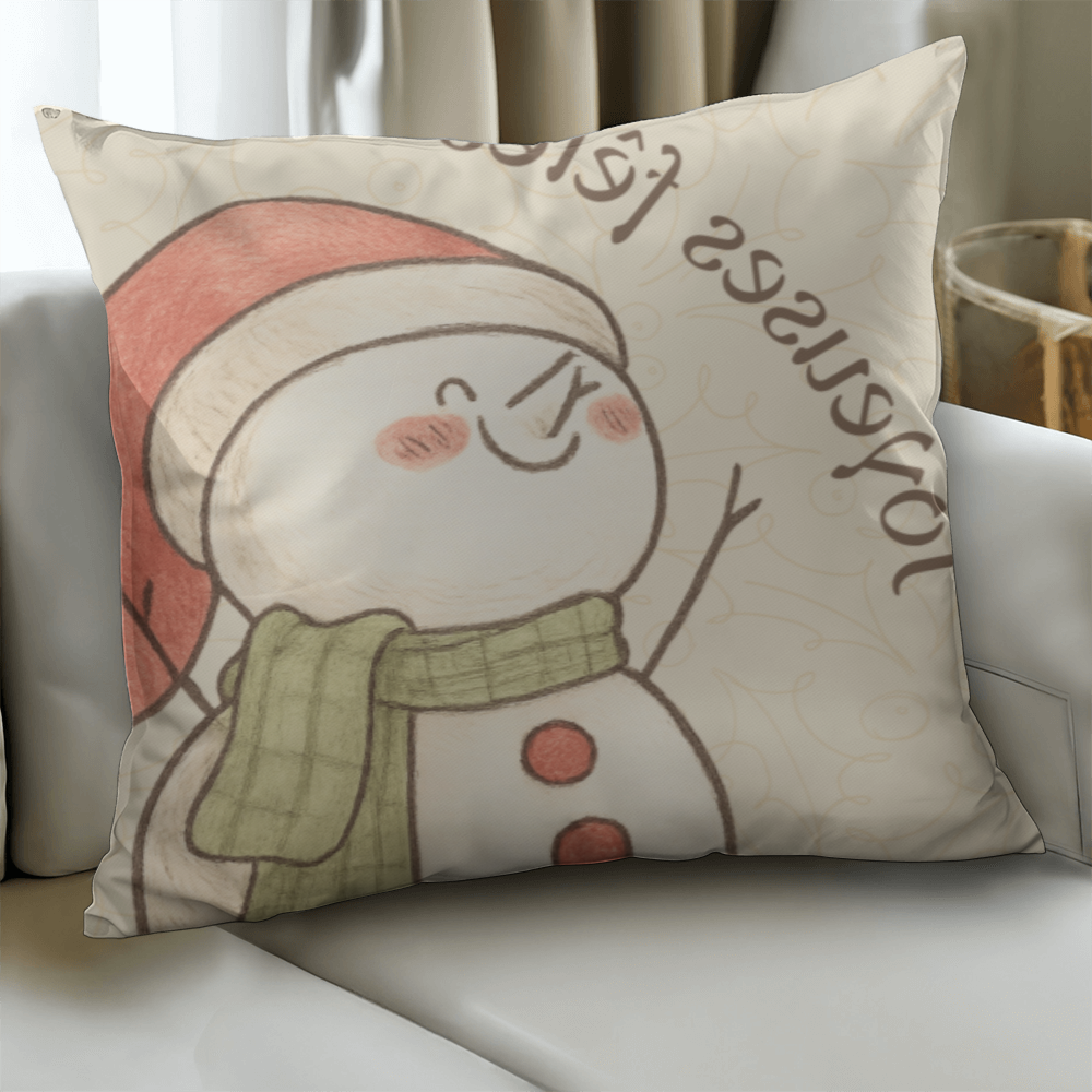 Joyeuses Fêtes: Classic Holiday Pillow Cover – Elegant French Christmas Décor