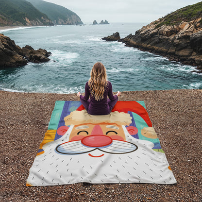 Cozy Santa Coral Fleece Blanket – Soft Plush Throw for Christmas Comfort & Holiday Warmth