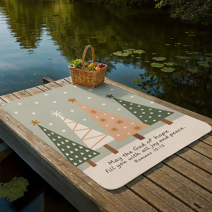 May the God of Hope: Bible Verse – Christian Christmas Decor – Cozy Faith Blanket with Romans 15:13 – Inspirational Winter Gift