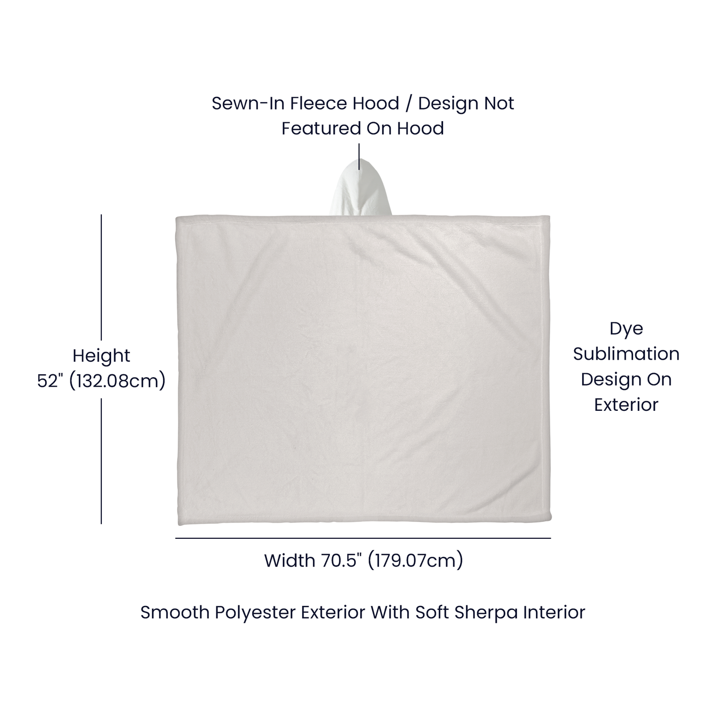 Merry Christmas Hooded Sherpa Fleece Blanket | Cozy Holiday Throw | Christmas Polka Dot Blanket