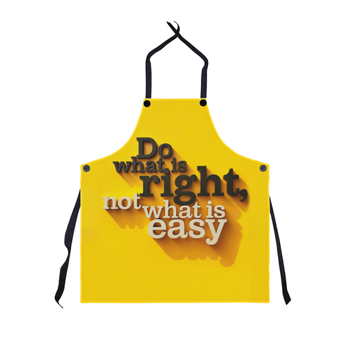 Do What Is Right, Not What Is Easy Apron – Motivational Kitchen Apron for Cooking, Crafting, and Everyday Inspiration