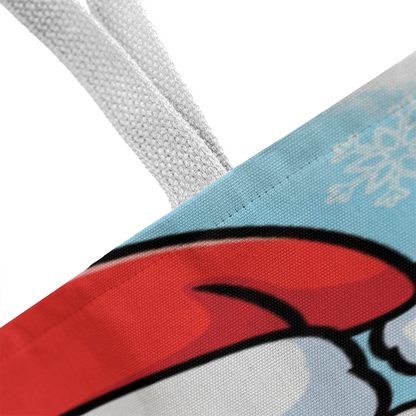 Jolly Santa Christmas Tote Bag | Cute Holiday Shopper & Gift Bag