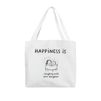 Double-sided print tote for sentimental moms