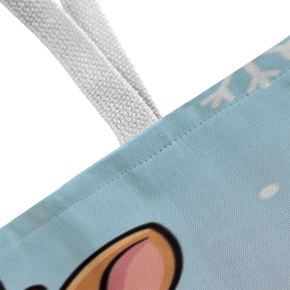 Cute Reindeer Christmas Tote Bag | Festive Holiday Shopper & Gift Bag