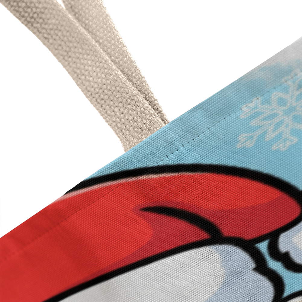 Jolly Santa Christmas Tote Bag | Cute Holiday Shopper & Gift Bag