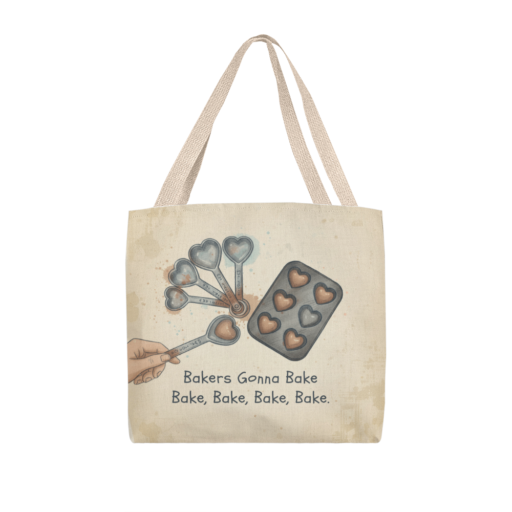 Bakers Gonna Bake Tote Bag – Cute Baking Quote Gift for Bakers, Pastry Lovers & Kitchen Enthusiasts
