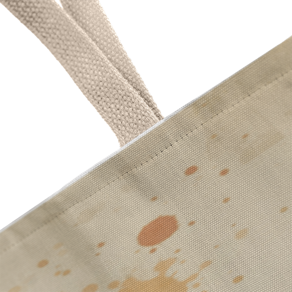 Illustrated Arizona landscape tote with warm desert colors