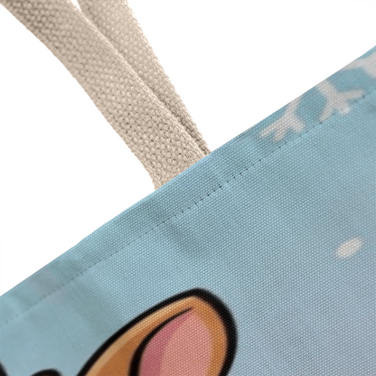 Cute Reindeer Christmas Tote Bag | Festive Holiday Shopper & Gift Bag